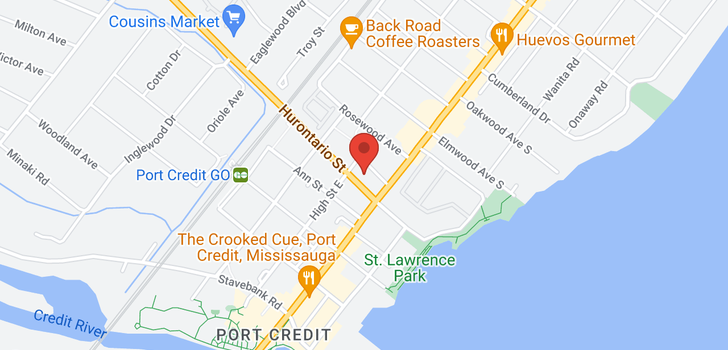 map of #1201 -1 HURONTARIO ST